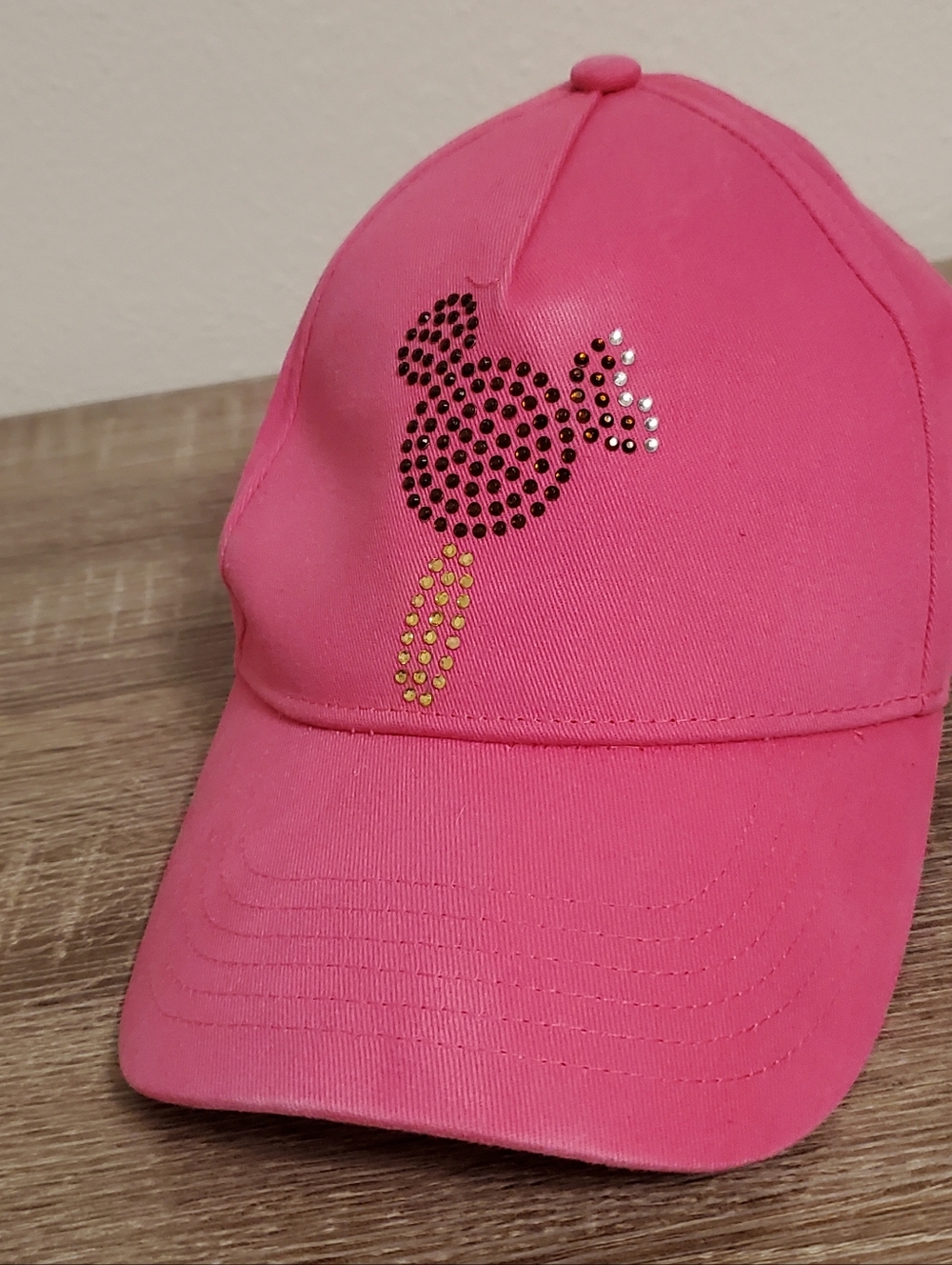 Disney Parks Mickey Ice Cream Bar Pink Rhinestone Baseball Cap - Pink